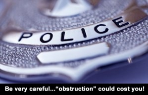 obstructing police