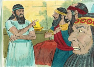 Nebuchadnezzar is firm in demanding the contents and interpretation of his dream.