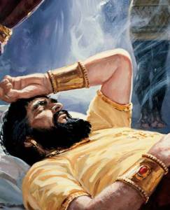 Not a happy king. Sleep eluded Nebuchadnezzar because of his dreams.