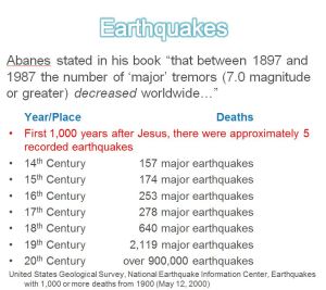 earthquakes