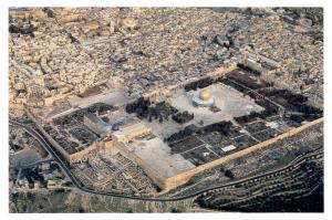 Today's Temple Mount with no sign of the Jewish Temple. Not one stone has remained on another in fulfillment of prophecy by Jesus Himself (Matthew 24:1-2).
